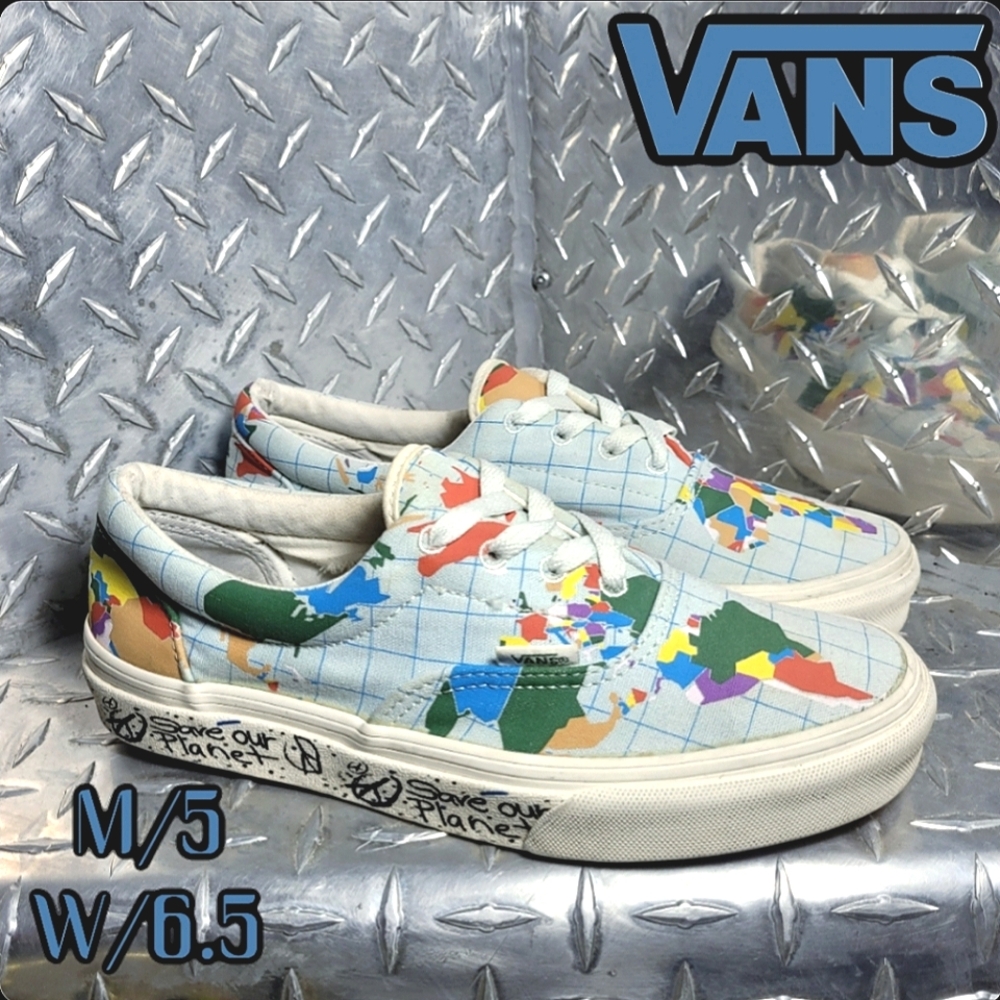 Vans Unisex World Map Sneakers